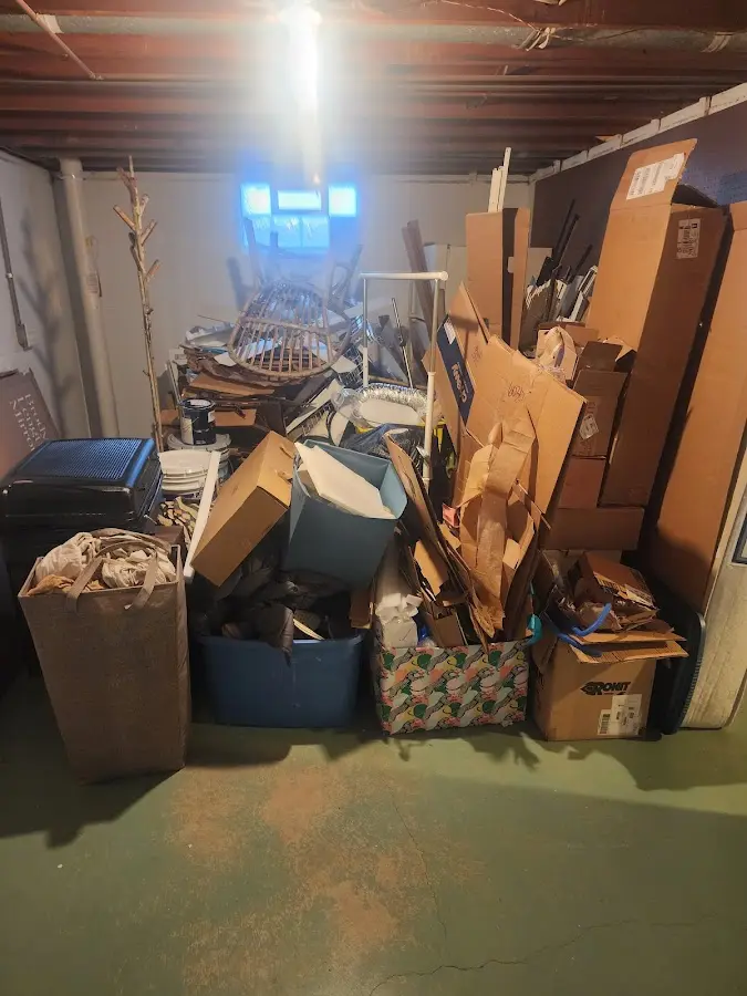 Roll-off dumpster container at job site for 20 Yard Dumpster Rental in Manchester